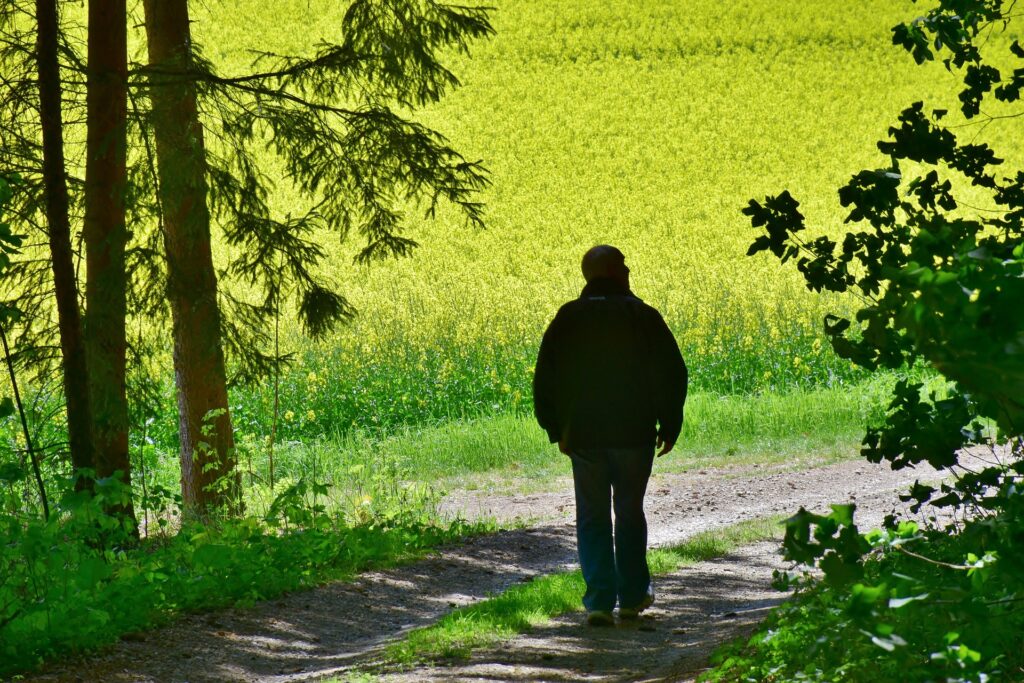 Rentner im Wald